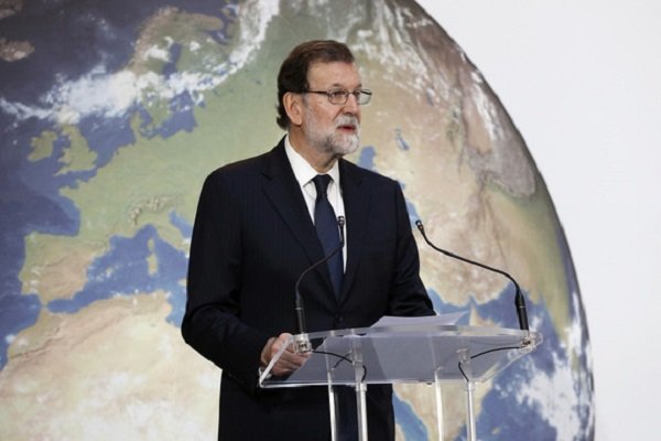 GRA026 MADRID, 25/5/2017.- El presidente del Gobierno,Mariano Rajoy, durante su interevenci�n en la inauguraci�n de dos jornadas de debate para consensuar con la sociedad civil la regulaci�n que se va a desarrollar para cumplir con los compromisos asumido (photo: Chema Moya)
